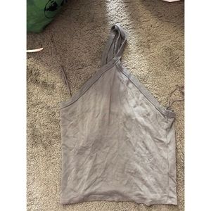 Gray halter top